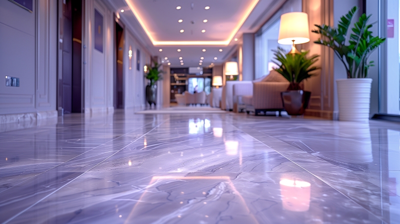 Limpeza de porcelanato com equipamentos adequados